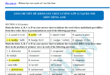 Đáp án đề khảo sát chất lượng môn Nhà Cái Online Uy Tín BJ88 lớp 12 năm học 2016 tại Hà Nội
