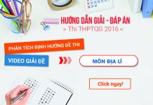Hướng dẫn làm bài và đề thi Địa lí THPT quốc gia