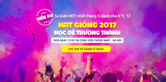 Hóng ngay sự kiện “HẠT GIỐNG 2017: HỌC ĐỂ TRƯỞNG THÀNH”