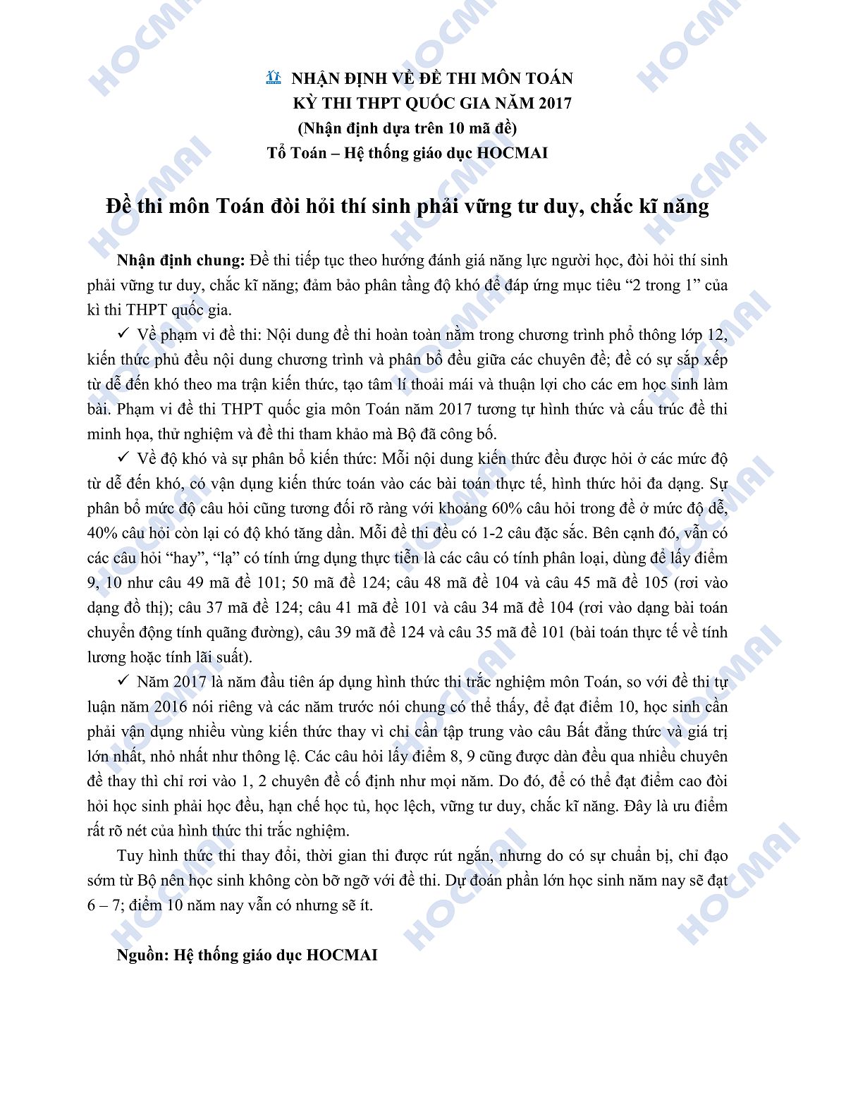 NHẬN ĐỊNH ĐỀ THI TOÁN 2017png_Page1