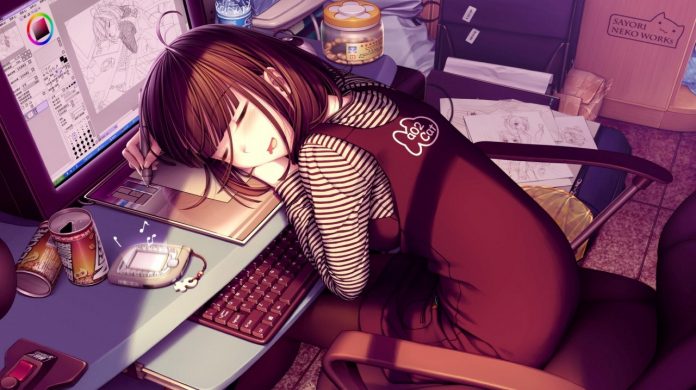 girl-sleeping-in-the-computer-desk-anime-manga-wallpaper-1200x1920