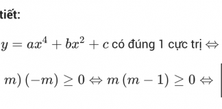 Tìm m để hàm số có đúng 1 cực trị