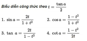 Công thức lượng giác 10 nâng cao (bổ sung)