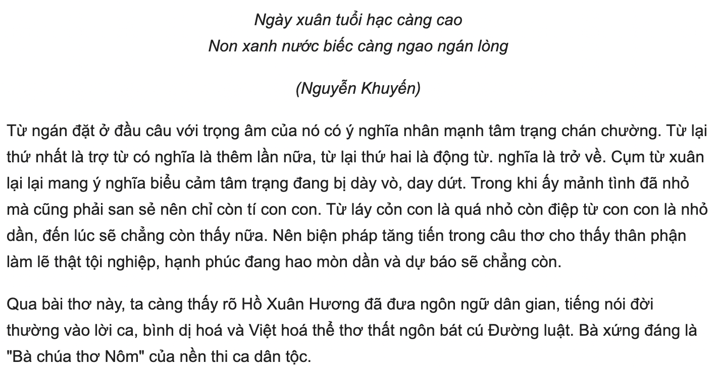 Phân tích 2 câu luận và 2 câu kết bài Tự Tình 2 (mẫu 2)